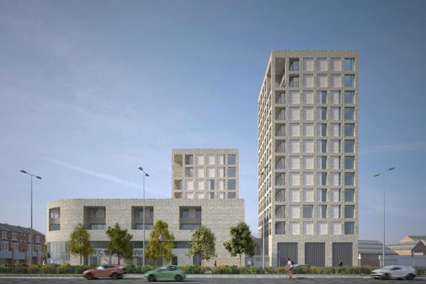 Plan for blocks of flats up to 12 storeys high at supermarket site